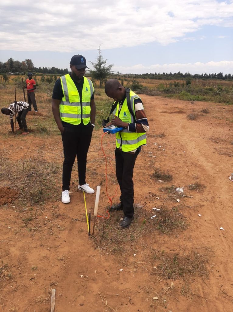 AquaEco Water Solutions Hydrogeological Survey team during site visit and data collection